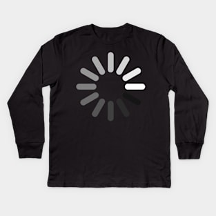 Loading Icon (Negative) Kids Long Sleeve T-Shirt